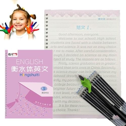 Reusable Hengshui Italian English Word font copy book Set copybook for calligraphy kids adult handwriting writing books libros