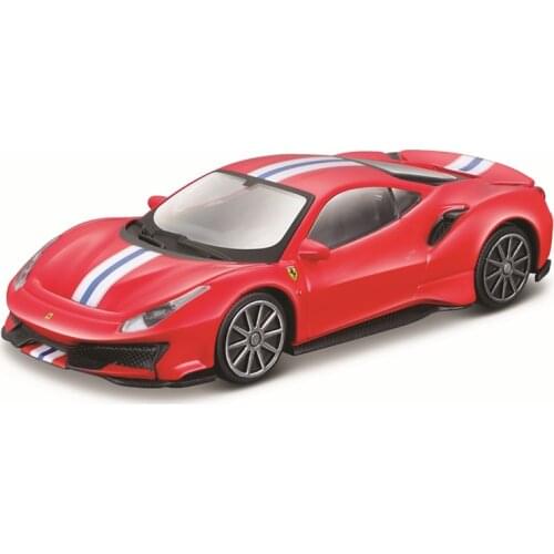 Bburago 1:43 Scale Ferrari 488 PISTA Alloy Luxury Vehicle Diecast Pull Back Cars Model Toy Collection Gift