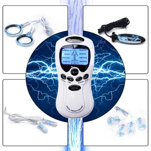 Bdsm Toy Electro Shock Kit,Penis Electric Stimulation Penis Ring Nipple Clamps Pads Anal Plug,Body Massager Sex Tools For Couple