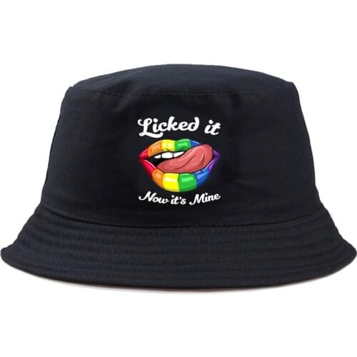 New Lips Leopard Graphic Printing Bucket Hats For Women Men Cap Outdoor Sports sun protection Unisex Cap