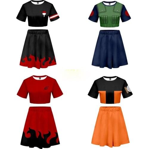 2021 Summer New Cosplay Costume Dress Women Girls Clothing T Shirt Skirt Jersey Sports Wear Sets Short Dress