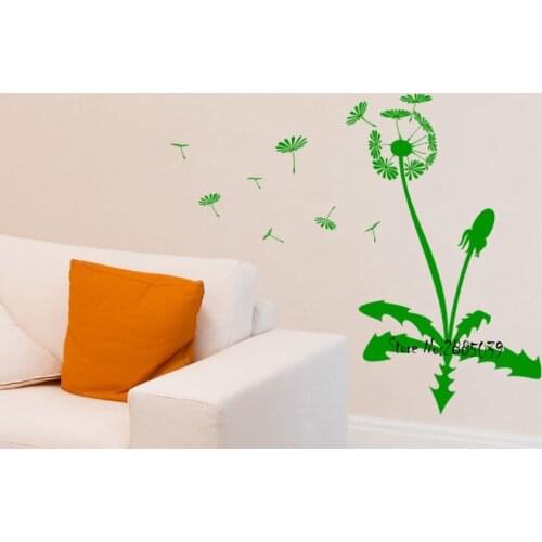 Dandelion Flower Spring Style Sticker Different Colors Nursery Wall Decal Art Vinyl Wall Stickers Home Decor Living Room LA196