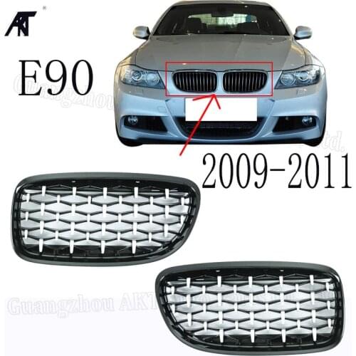 Pair Gloss Matt Carbon Black 3 Color Front Kidney Grille For BMW 3 Series E90 2009 2010 2011