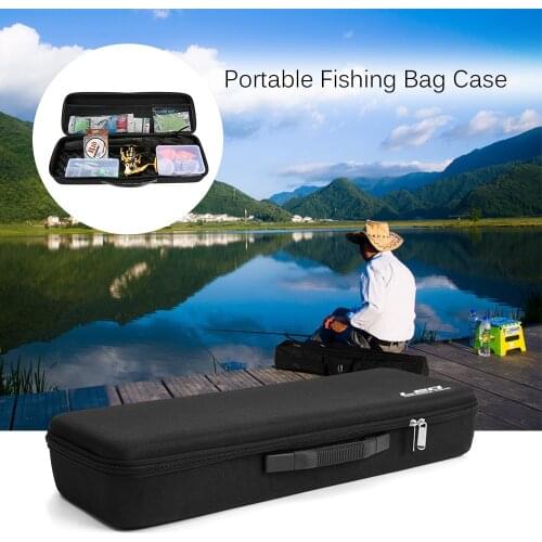 Portable Fishing Bag Case Shockproof Fishing Rod Reel Carry Bag Case Fishing Tackle Tool Storage Organizer Bag
