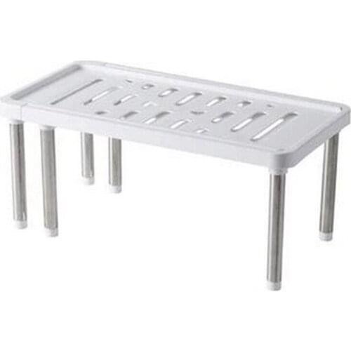 Adjustable Storage Rack Organizer Shelf Single Layer for Kitchen Rack Space Saving Wardrobe Decorative Shelve Cabinet Holder