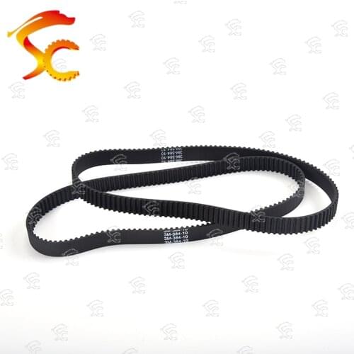 5PCS/LOT HTD 3M 384 12 128 Tooth closed loop rubber Drive Belt width 1mm length 384mm 384-3M-12