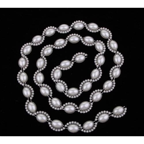 1 Yard Crystal Rhinestone Close Chain Trim for Bridal Wedding