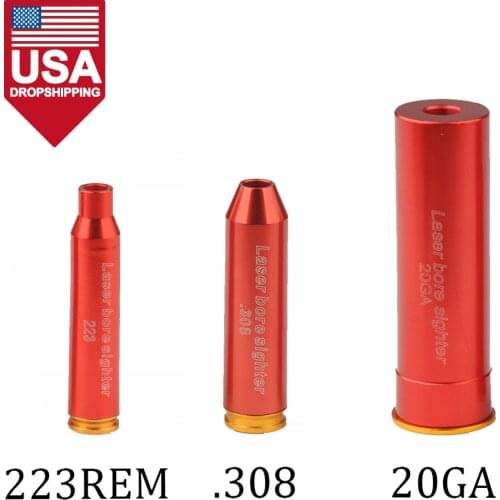 Visible Red Laser . 223 Rem Red Dot Laser Bore Sighter Cartridge Boresighter of Gun Accessories