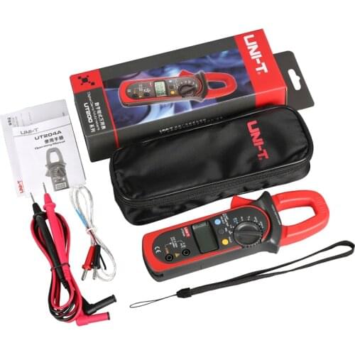 UNI-T Digital Clamp Meters UT204A AV/DC 600A 600V Resistance Capacitance Frequency Temperature measuring