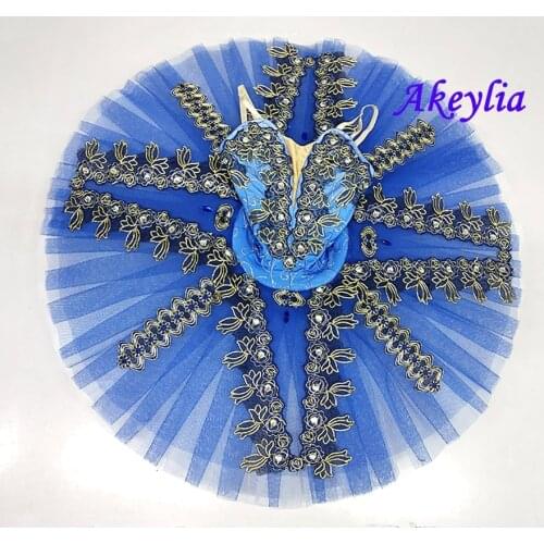 Adult Blue Professional Tutus Ballet Stage Costume for Girls Performance Classical Blue Bird Dress Professional Ballet Costume