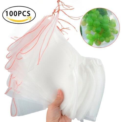 20/100Pcs Garden Protect Bags Plant Seed Carrier Bag Insect Barrier Net Fruit Mosquito Bug Insect Barrier Bird Net Bird Control