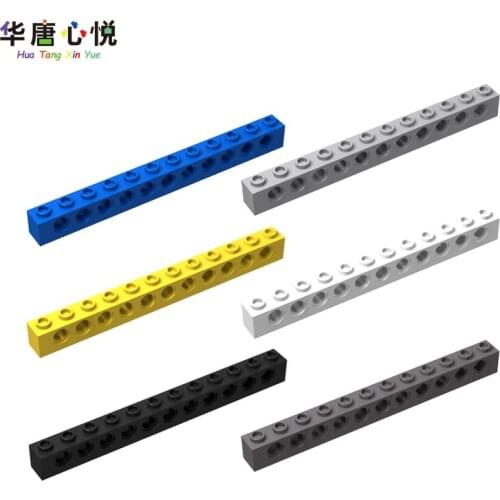 10 Pcs Moc Assembled 3895 1x12 Brick with 11 Holes Tech Bricks Perforated Building Blocks Toys For Kid DIY Classical Compatible