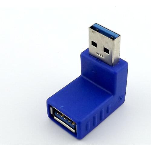 10pcs USB 3.0 A Male To A Female 90 Degree UP Angle M/F Extension Adapter Connector