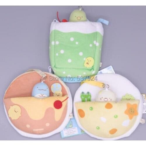 New 10Pcs Sumikko 15CM Plush Doll Card Bag Coin Bag