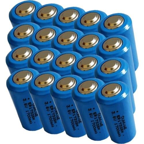 20PCS ER17335M 3.6V High magnification lithium battery 123A 2/3A 17335 for numerical control systems alarm systems servo motors