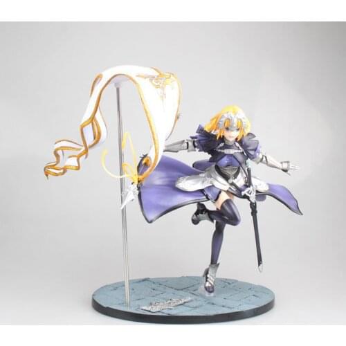 26.5cm Japanese anime figure Fate /Grand Order Joan of Arc with flag action figure collectible model toys for boys