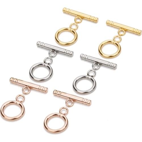 4 Sets Stainless Steel OT Clasps Toggle Clasps Connectors For Bracelet Necklace DIY Jewelry Making Crafts Accessories Wholesale