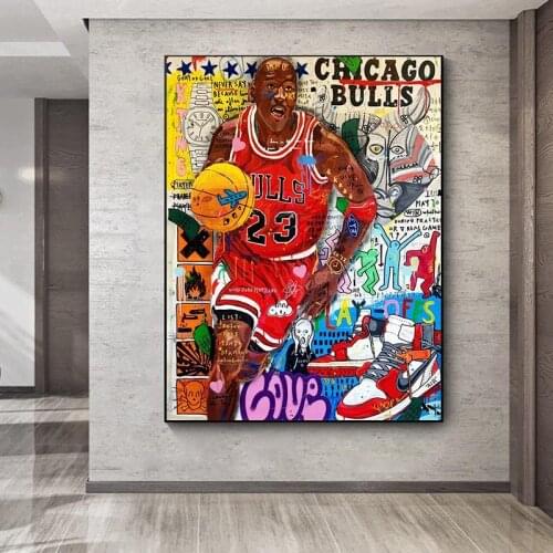 DIY 5D Diamond Painting Graffiti Basketball Player poster Full Square/Round Diamond Embroidery Cross Stitch Mosaic room Decor