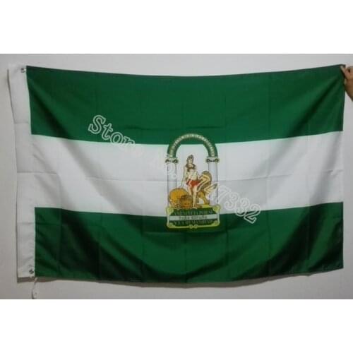 Andalusia Andalucia Spain Spanish Flag hot sell goods 3X5FT 150X90CM Banner brass metal holes