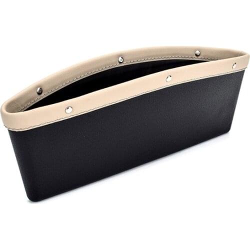 Car Seat Pockets Filler PU Leather Organizer Storage Side Console Slit Pocket M68C