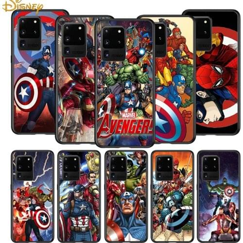Marvel Avengers for Samsung S20 FE Ultra Plus A91 A81 A71 A51 A41 A31 A21S A72 A52 A42 A02S Soft Black Phone Case