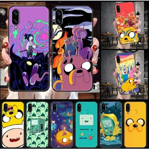Cartoon Adventure Time Phone Case For Huawei Honor 6A 7A 7C 8A 8X 8 9 9X 10 10i 20 Lite Pro black soft hoesjes tpu Etui fashion