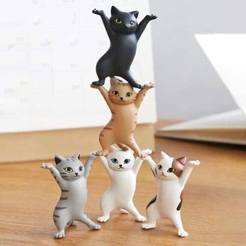 Cat Pen Holder Enchanting Cat Brush Pot Makeup Storage Funny Toys Gift for Kids Car Coffin Dancing Cats Desktop Ornament