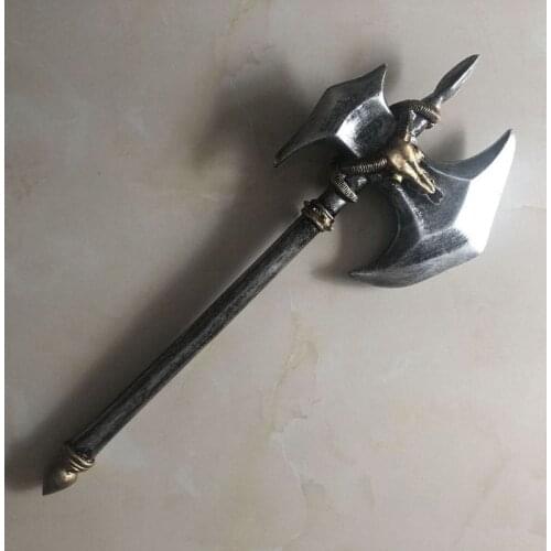 1:1 Anime Movie Knight Double-edged Black Ax Cosplay Prop PU Action Figure Model Weapon Kids Role Gift