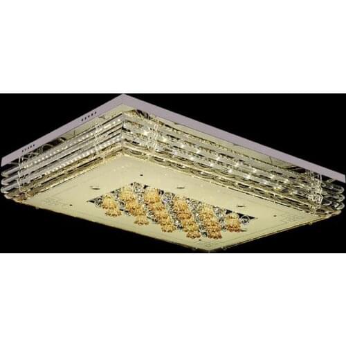European crystal ceiling lamp fashion luxury LED living room ceiling lamp simple crystal lamp rectangular living room lamps led