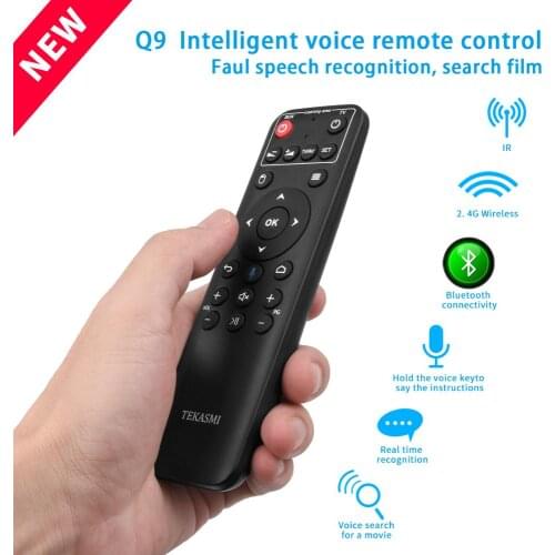 Q9 Voice Remote Control 2.4G Wireless Microphone Bluetooth IR Learning for PC TV Projector Android tv box H96 Max X96 HK1 mini