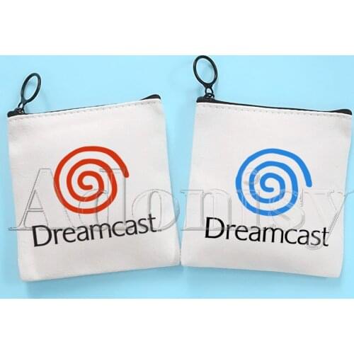 Dreamcast Canvas Coin Purse Coin Purse Collection Canvas Bag Small Wallet Zipper Key Bag Hand Gift