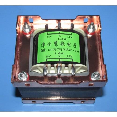 Hood 1969 OCL small class A power amplifier board supporting 99W power transformer, EI76X45 core, 15V-0-15V 1.6A, 15V-0-15V 1.6A