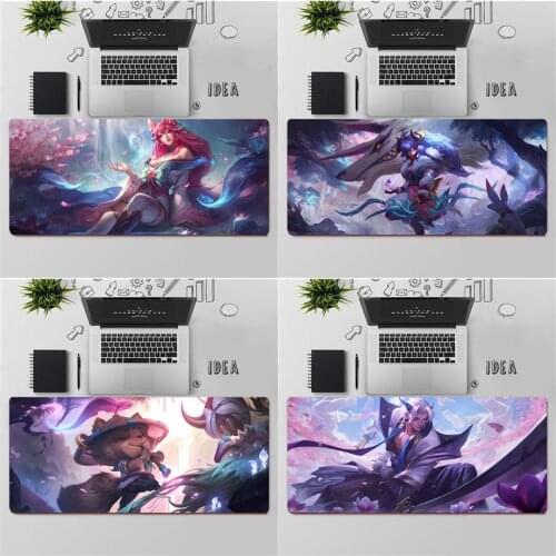 FHNBLJ LOL Ahri Teemo Yasuo Kindred Yone Office Mice Gamer Soft Mouse Pad Free Shipping Large Mouse Pad Keyboards Mat