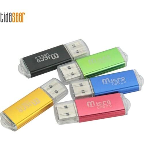 Mini USB 2.0 Memory Card Reader High Speed Micro SD TF Adapter Plug and Plug Colorful Choose From For PC Laptop Tablet 2000pcs