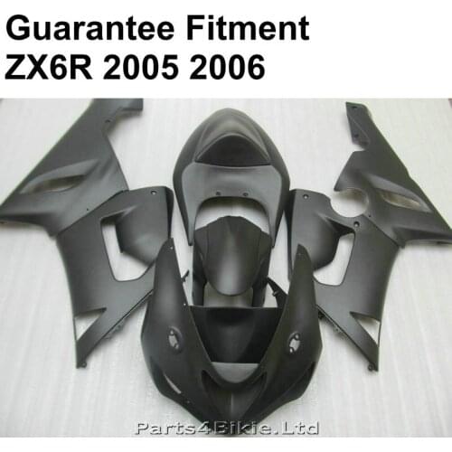 Motorcycle fairing kit for Kawasaki ZX6R 05 06 matte black fairings Ninja ZX 6R 636 2005 2006 YY21