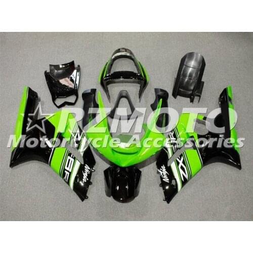 New ABS Whole Motorcycle Fairings Kit Fit For Kawasaki Ninja ZX-6R 636 zx6r 2003 2004 03 04 bodywork set Custom Green black