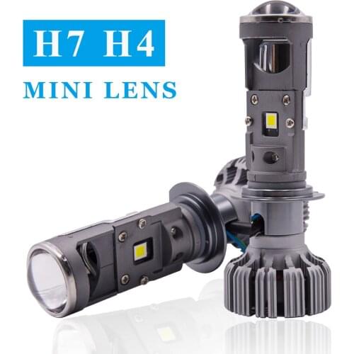 H7 H4 mini Projector Lens For Automobile Motorcycle High Low Beam LED Conversion Kit Lamp Cut line Headlight 12V/24V 5500K