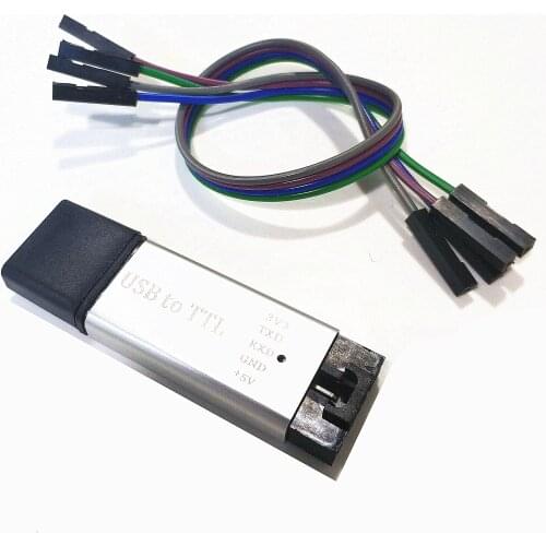 Aluminum shell CP2102 module USB to TTL serial module for STC downloader download line Brush upgrade board