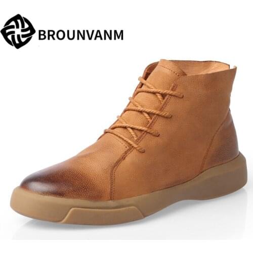 Riding boots in the snow boots for men leather men shoes low male winter warm cashmere boots with male cowhide cashmere breathab