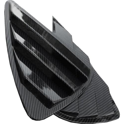 Carbon Fiber Car Rear Triple-cornered Window Louvers Side Vent Cover Decoration for MG 6 2017 2018 2019 2020