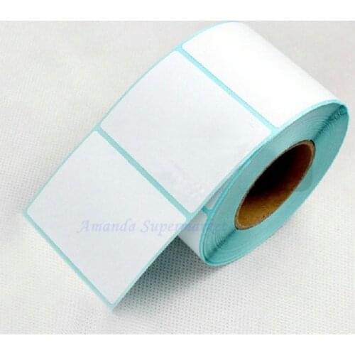 Sticker Label 75*60 mm 500 Pcs/Roll Thermal Label Blank Label For Supermarket Logistics Barcode Price Label High Quality