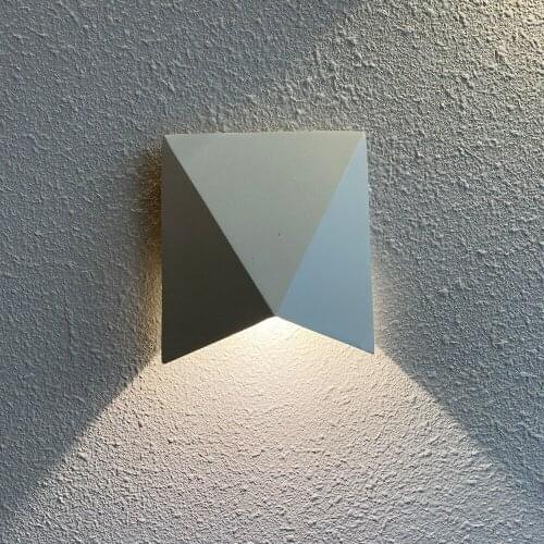 Irregular Creative Background Wall Decor Aluminum Frame Under Outdoor Yard Wall Lamp Led