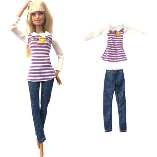 NK Newest Doll Noble Casual Set Exquisite Handmade Party Fashion Dress For Barbie Doll Best Child Girl Gift 264A 1X
