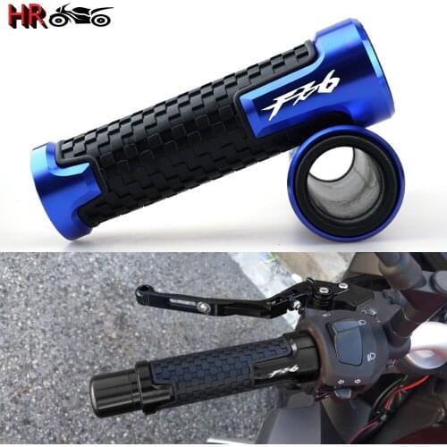 Newest 7/8" 22mm CNC Aluminum Motorcycle Racing Handle Grips For Yamaha FZ6 FZ6R FZ6S FZ6N FAZER 2004-2017 Rubber Handlebar Grip