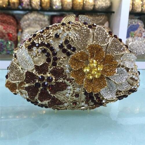 New Metal Belt Rhinestone Nigerian Ladies Clutch Luxury Ladies Party Banquet Bag Design Clutch Party Bag