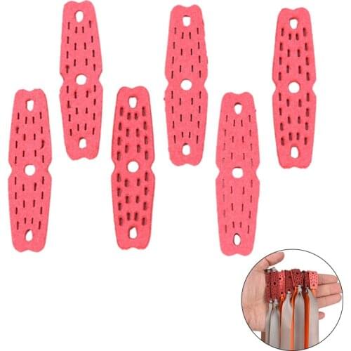 20pcs Red Slingshot Pouches Cow Leather Outdoor Hunting Tools with Center Hole Hunting Catapults Slingshots Bow Accessories