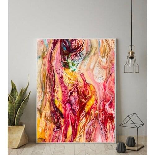 Printed Wall Art on Canvas Painting Abstract Colorful II Posters and Prints Decorative Picture Modern Home Decoration Unframed