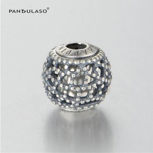 Fits Brand Charm Bracelet 925 Sterling Silver Small Hole Essence Beads Note Happiness Charm Women Nature Exquisite DIY Jewelry