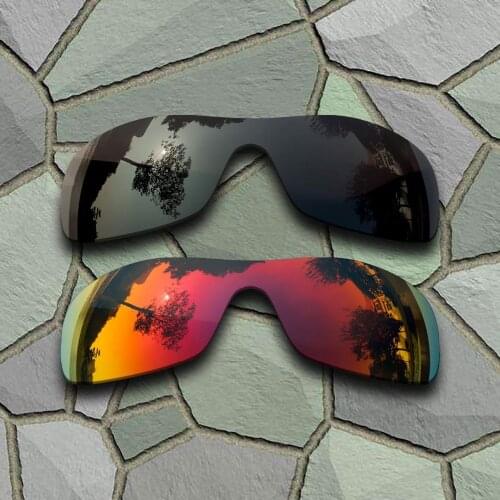 Grey Black&Violet Red Sunglasses Polarized Replacement Lenses for Oakley Antix