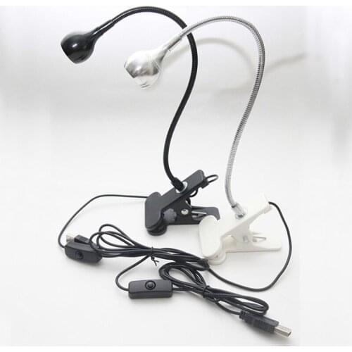 Mini Students Portable Flexible Clip-on Reading LED Light Desk Lamp Eye-Protection USB Gadgets With ON/OFF Switch For Laptop